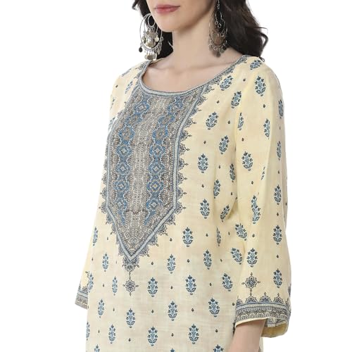 Image of BIBA Women Rayon Straight Printed Kurti