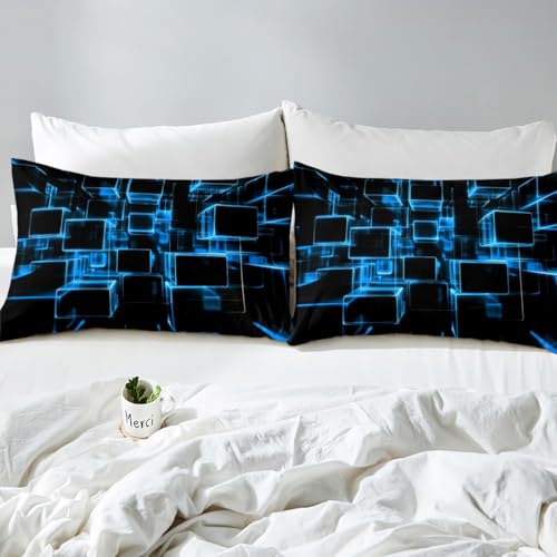 Parure de lit géométrique moderne pour décorer la chambre ado