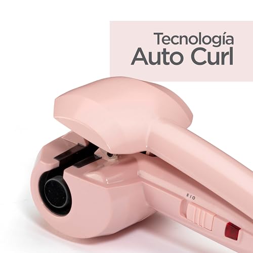 BaByliss Curl Secret Rose Blush - Rizador Automático, Peinados fáciles y rápidos, Rizos duraderos, 2 Ajustes de temperatura, Hasta 205°C, Rosa, 2664PRE - imagen 3