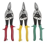 Grizzly G8782 10-Inch Aviation Tin Snips, 3-Piece Set
