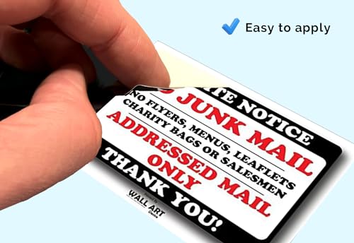 Polite Note No Junk Mail Volantini volantini Menu