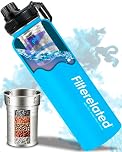 Alkaline Water Bottle Stainless Steel Portable Alkaline Filter Sports Travel Home Water Bottle,PH 9+ Water for health, 800 ml (Blue)