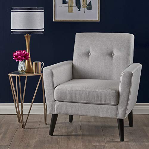 Sillón plegable tela gris claro moderno miniatura 1
