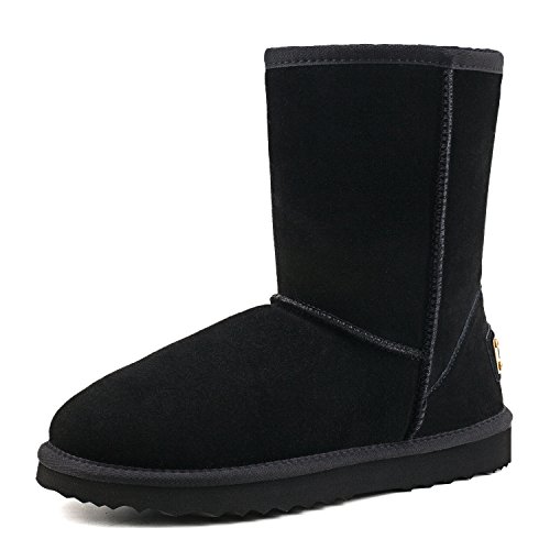 Image of AUSLAND Genuine Suede Men's Winter Snow Boots Waterproof Classic 5654