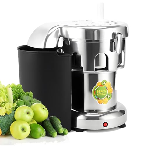 E-xtractor De Jugos Comercial, Exprimidor Centrífugo De Alta Resistencia De 370 W/550 W, Exprimidor Eléctrico De Acero Inoxidable para Frutas y Verduras.,B3000