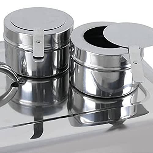 LKJHG Edelstahl Chafing Dish Buffet Set, 9 L Rechteck Buffetwärmer Chafer Set Mit Deckel & Deckelhalter, Für Buffet… – Bild 5