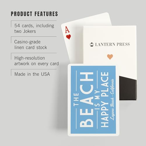 Laguna Beach, California, Baraja de 52 cartas tamaño póker miniatura 3