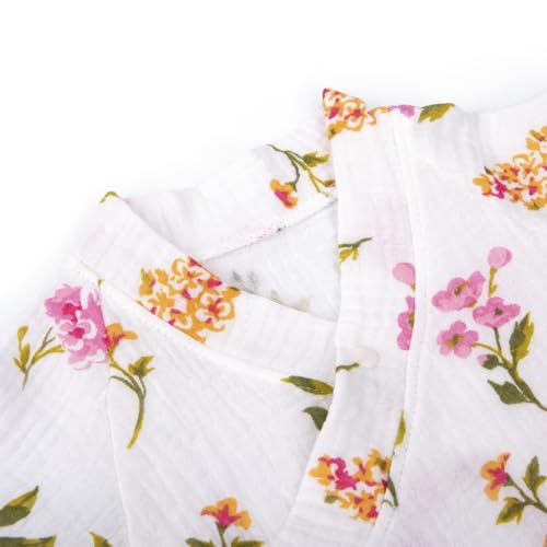 Image of Infant Kimono Robe Newborn Cotton Yarn Robe Baby Romper
