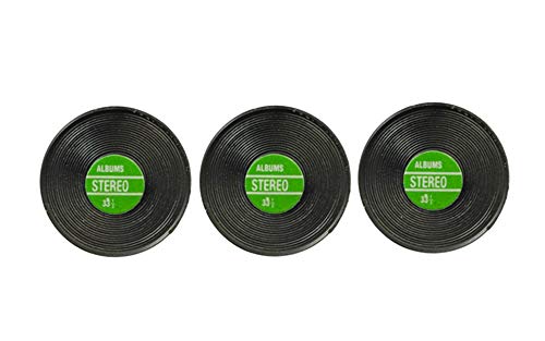 Classics By Handley House Dollhouse 3 Records With Green Label Miniature Music Room 1:12 Scale Accessory #TOP2