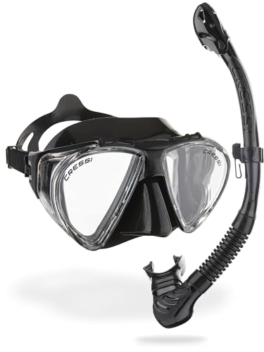Cressi C/Set Penta + Alpha/ud Pack de Snorkel, Unisex, Negro, Talla Única