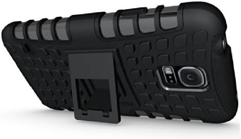 Galaxy s5 Case, [Heavy Duty] Galaxy S5 Phone Case, [Eternity Series] Tough [Rubber] Rugged Shockproof Dual Layer Hybrid Hard/Soft Slim Protective Case (for The Galaxy S5) by Cable and Case - (Black)