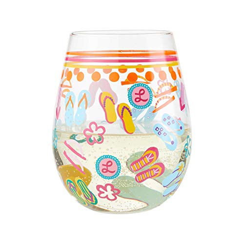 Enesco Designs by Lolita Flip Flops Too Stemless Wine Glass, 20 oz., Model: 6004353 by Enesco - Image 2