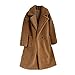 Abrigo de Peluche de Piel sintética cálida Espesa de Invierno Chaqueta de Lana de Cordero para Mujer Abrigo Abrigo Camel Teddy Coat S