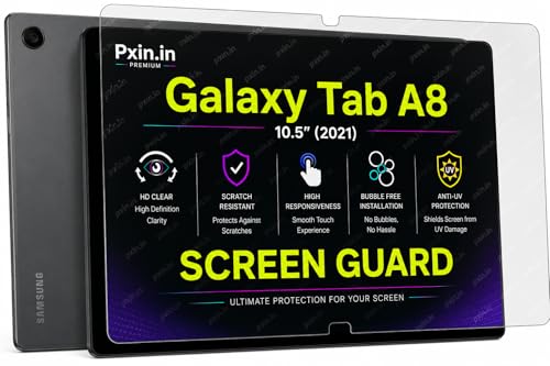 Image of Pxin 360 Pro Privacy Screen guard compatible with Samsung Galaxy Tab A8 | Anti Glare | Anti UV | Anti Blue | Anti Reflection | Privacy Filter | Unbreakable Build