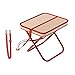 Lljsszr Folding Stool Seat Oxford Cloth Practical Fishing Stool Heavy Duty for Outdoor Backpacking Sports Events, Red