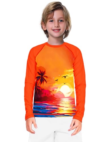 Remimi Unisex Kids Rash Guard Long Sleeve SPF 50+ Tie Dye Sun Shirt 3-12 Years4