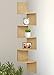 Greenco Corner Shelf, 5 Tier Floating Shelves for Wall - Room Decor Storage Solution for Offices, Bedrooms, Bathrooms, Kitchens, and Dorm Rooms - Home Decor - Natural Finish