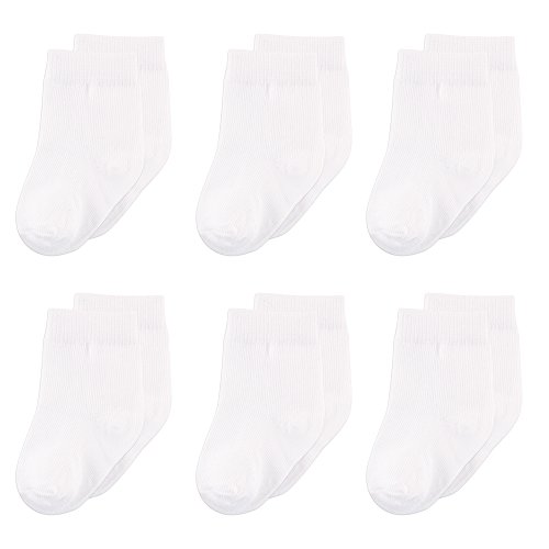 Touched by Nature Baby Organic Cotton Socks, White, 12-24 Months