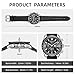 Imagen de BENYAR by Relojes Hombre Cronografo Analógico de Cuarzo Impermeable Luminoso Fecha Reloj Pulsera Hombre Casual Diseñador Banda de Cuero Elegante Regalo