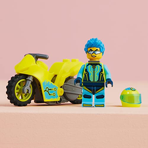 LEGO 60358 City Stuntz Cyber-Stuntbike, schwungradbetriebenes Spielzeug-Motorrad für spannende Sprünge und Tricks… – Bild 6