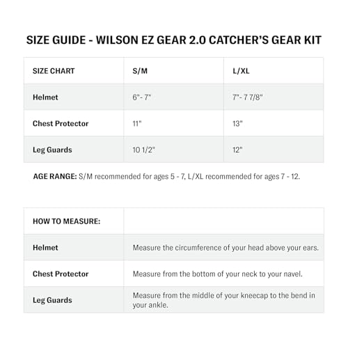 Image of Wilson EZ Gear 2.0 Catcher's Gear Kit - Black, Small /Medium