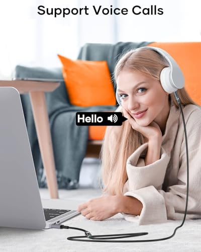 bakibo Adapter USB C auf Klinke 3.5mm (2 Stück), USB C auf 3.5 mm Jack Klinke Kopfhörer Adapter HiFi Audio DAC Typ C auf Aux Dongle Kabel kompatibel mit iPhone 17 16 15 iPad Pro Galaxy S25 S24, Grau