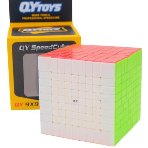 Bukefuno QY 9 x 9 Speed cubo de Rubik Puzzle Magic Cube sem autocolantes 2021 QY 9 x 9 x 9 dados 75 mm