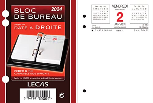 Bloc éphéméride Date à droite - Rendez-vous à gauche - 2026