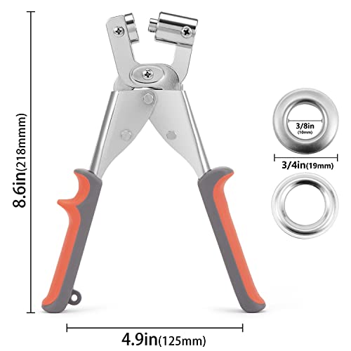 Ecraft 8210 Grommet Tool Kit Eyelet Plier: Ecraft 3/8 Inch(10Mm) Grommet Press Handheld Puncher Plier Kits Eyelet Hole Punch Pliers Set Banner Maker Machine thumb #1
