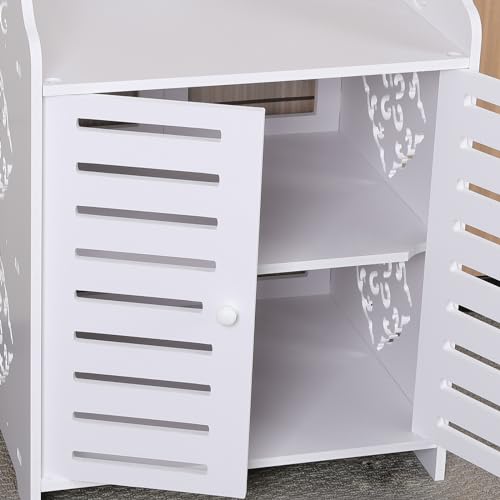 Zapatero de 3 niveles con 2 puertas para pasillo y hogar 8