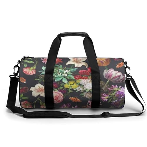 Sac de sport gym fleur élégante voyage 45x23x23cm