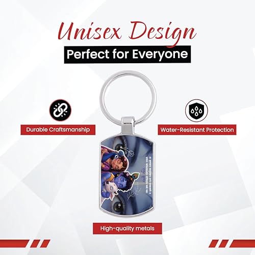 Image of Stylish Metal Keychains with Permanent Glossy Print - Inspirational Quotes & Spiritual Designs - Perfect Key chains for loved ones, Personal Use, Gifts & Return Gifts