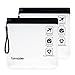 Produktbild Turmaster 2 Packen Flughafen zugelassener durchsichtiger Kulturbeutel, auslaufsichere Flughafensicherheit zugelassene Flüssigkeitsbeutel 20 x 20cm, wasserdichte Reisekulturbeutel, Schwarz mit Griff