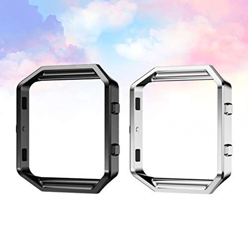 Hemobllo Watch Frame Replacement Compatible with Fitbit Blaze Smartwatch Protective Stainless Steel Cover 2-Pack Durable Fitness Watch Accessory - Image 4