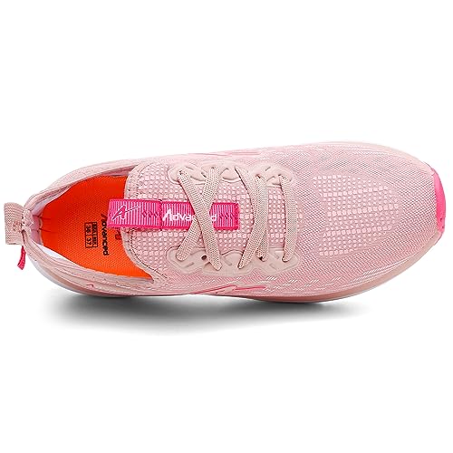 Tênis Feminino Academia Advanced Corrida Ultra Leve SPEED Com Relógio Digital Cor:Rosa-Branco;Genero