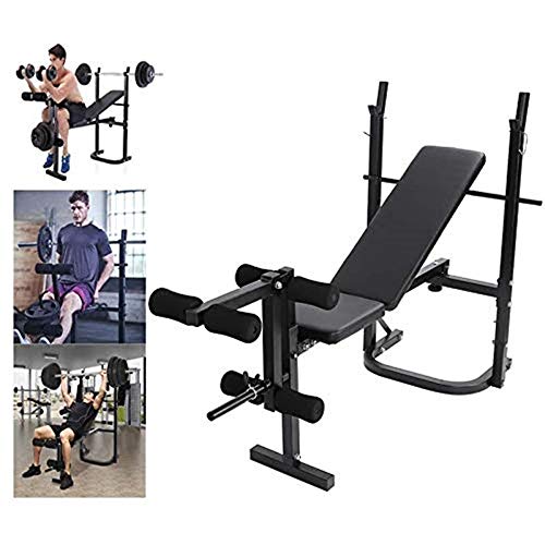 Weight Bench Press Strength Training Adjustable Folding Ab Olympic Benches Barbell Lifting Workout Fitness Barbell Rack Home Gym Equipment (style 1)