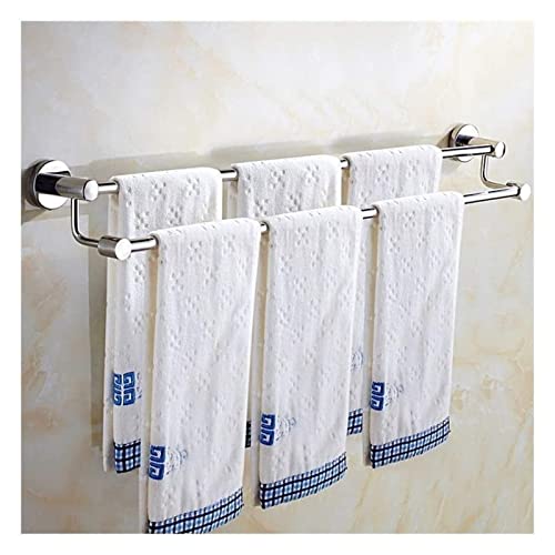 Porte-serviettes étagère haut de gamme en acier inoxydable satiné 120cm