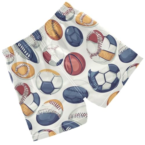 Pigsaly Boys Swim Trunks Basketballs Retro Football Boys Board Shorts Swimsuit Swimwear Summer Bathing Suit 4T Multicolor2