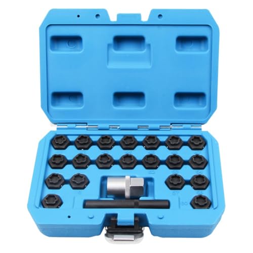 �z�C�[�����b�N�i�b�g�L�[�Z�b�g 22PCS ����h�~���O�i�b�g�Ή� ���O���p �\�P�b�g�A�_�v�^�[ �c�[�� �����ԗp (bmw�Ή�)