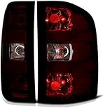 VIPMOTOZ Smoke Red Lens Tail Light Lamp Assembly For 2007-2013 Chevy Silverado 1500 2500HD 3500HD Pickup Truck, Driver & Passenger Side