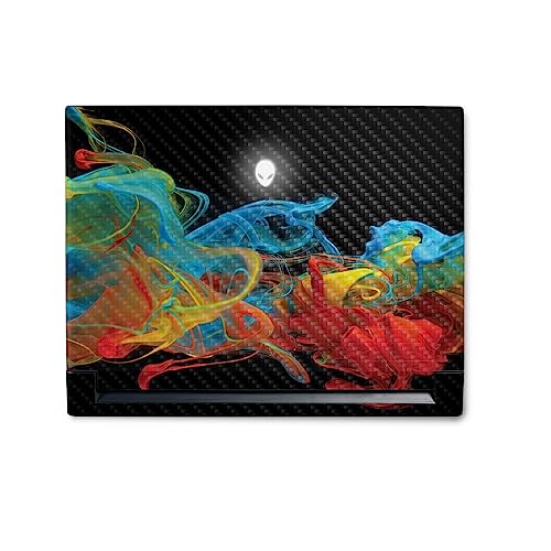 Image of MightySkins Carbon Fiber Skin Compatible With Alienware M18 R1 (2023) Full Wrap Kit - Primary Smoke | Protective, Durable Textured Carbon Fiber Finish | Easy To Apply & Change Styles | Made in the USA