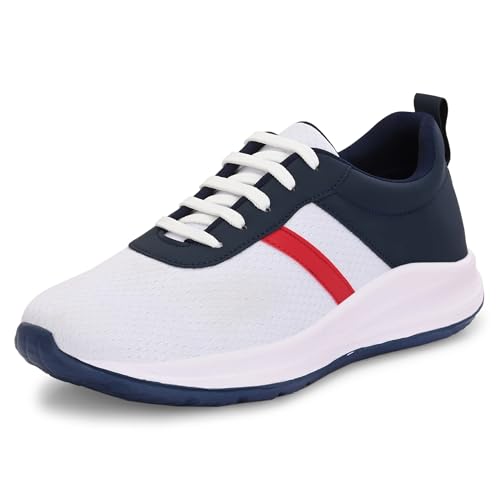 Image of Centrino Urban Sneakers for Man | Shoes for Men Stylish | Casual Lightweight Lace-Up Canvas Walking Shoes | Cushioned Insole | Breathable Comfortable Anti-Skid Sole | Trendy Mens Shoes for City Walks (6823)