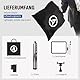 Video Licht Set, 2-Pack 25x20 cm 15 W LED Studio Fotolicht, Dimmbares 2800–6500K Kamera Licht für Video/Streamen von Selfies/Porträts im Innenbereich, Licht mit 160cm Stativ/TypC Adapter (1-Pack)
