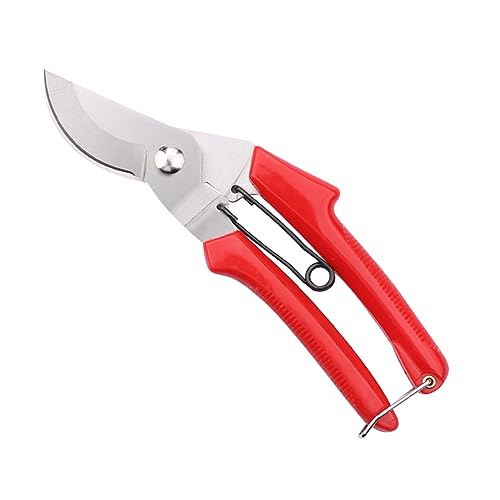 POPETPOP Tijeras De Jardinería Para Cortar Ramas De Frutas De Acero Inoxidable Color Rojo Prácticas Para Jardinería.