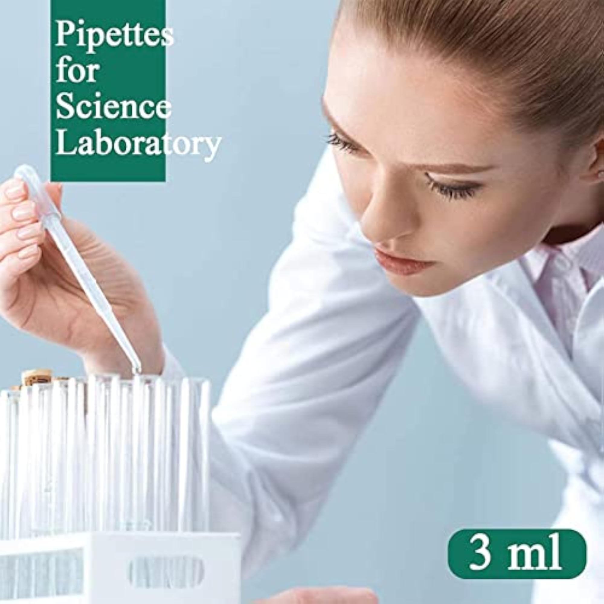 2x100 Pieces Disposable Eye Dropper Transfer Graduated Pipettes