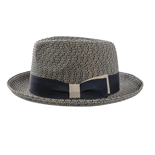 American Hat Makers Summer Fedora Hats for Men | Wide Brim Beach Sun Hat | Lightweight Straw | Packable Travel Style - Image 2