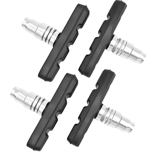 Patin Frein Vélo V Brake 70mm, 2 Paires V-Brake Caoutchouc Durable Plaquettes, de vélo avec Outil d'installation, de Frein No Noise pour Cycle VTT VTC Ville,...
