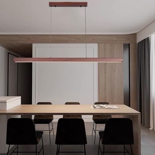 Lámpara colgante lineal con control remoto para acabar con la mala luz en tu comedor