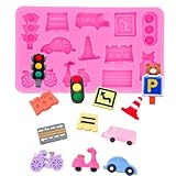 3D Vehicle Car Traffic Bus Silicone Mold Candy Jewelry Earrings Clay Epoxy Resin Chocolate Topper Decoration Decor Desserts Gum Paste Fondant Pudding Cupcake Handmade Ice Cream Jelly Shots Children