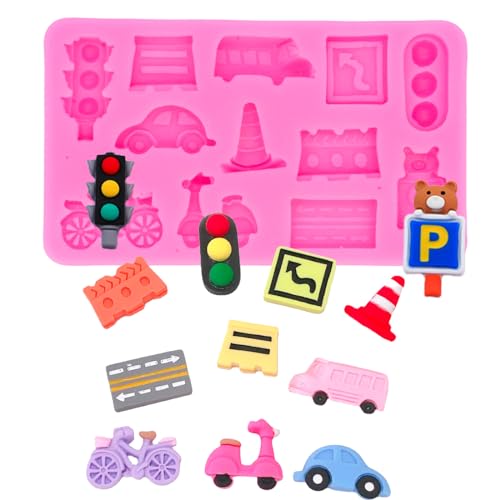 3D Vehicle Car Traffic Bus Silicone Mold Candy Jewelry Earrings